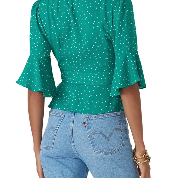 BB Dakota Wrap Top in Pepper Green, Size XS - Picture 3 of 8
